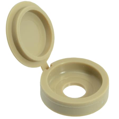 Midwest Fastener Folding Screw Cap, #8 - #10 Dia, Beige, Nylon 15 PK 32785